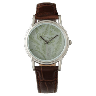 Reloj De Pulsera Elegante Sage Green Watercolor Floral