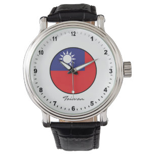 Reloj De Pulsera Elegante Taiwan Watch y Bandera taiwanesa / Taipei