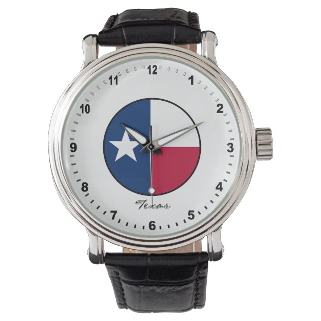 Reloj De Pulsera Elegante Texas Watch & Texas Flag / Estados Unidos (Anverso)