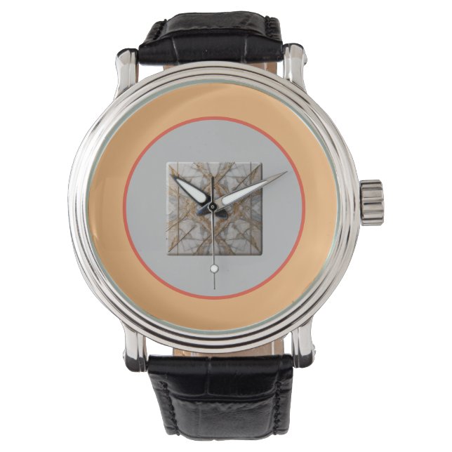 Reloj De Pulsera "Elegante Tiempo de Marble" (Anverso)