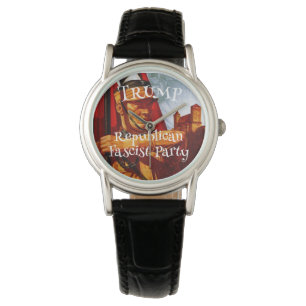Reloj De Pulsera Elegante tipografía Foto de paisaje moderno Trump