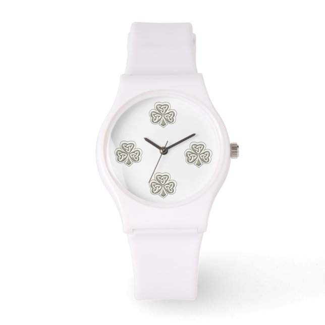 Reloj De Pulsera Elegante trendy y afortunado shamrock irlandés (Anverso)