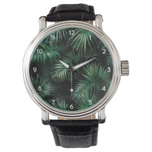 Reloj De Pulsera Elegante y elegante trendy hojas tropicales de pal