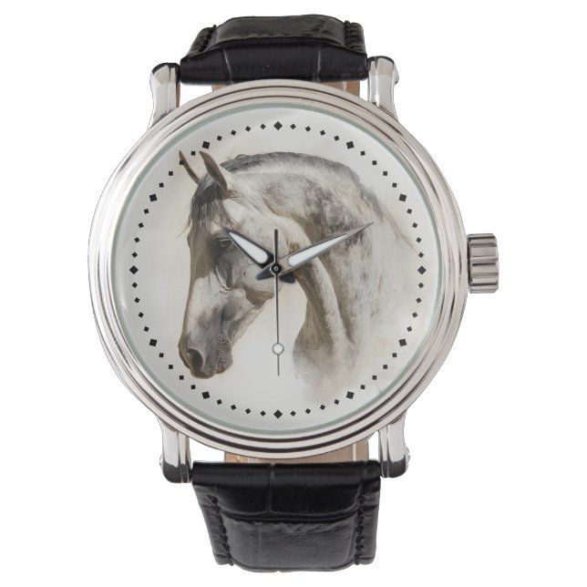 Reloj De Pulsera Elegante y moderno caballo ecuestre Lusitano (Anverso)