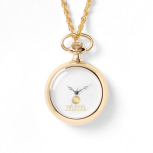 Reloj De Pulsera Elegantes Groomsmen Personalizados con Oro