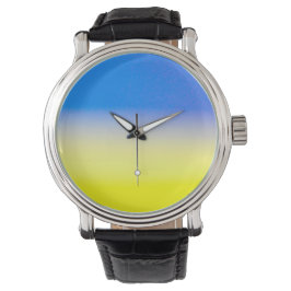 Reloj De Pulsera Elegantes inspiraciones de Ucrania azules y amaril