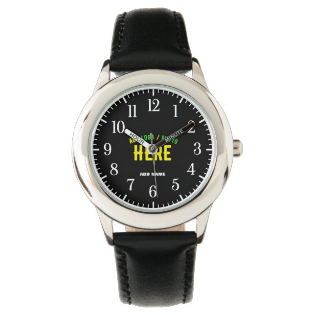 RELOJ DE PULSERA ELEGANTES PERSONALIZABLES NEGROS MODERNOS VERIFICA (Anverso)