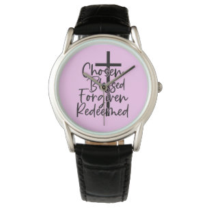 Reloj De Pulsera Elegido bendito perdonado redimido