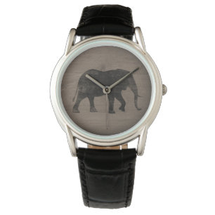 Reloj De Pulsera Elephant Silhouette Africano