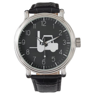 Reloj De Pulsera elevador de horquilla en blanco y negro