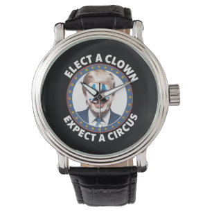 Reloj De Pulsera Elige A Un Payaso Esperando Una Política Divertida