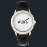 Reloj De Pulsera Eliminar este texto y agregar tu propio diseño niñ<br><div class="desc">Quitar este texto y agregar su propio diseño Reloj para niños de acero inoxidable negro</div>
