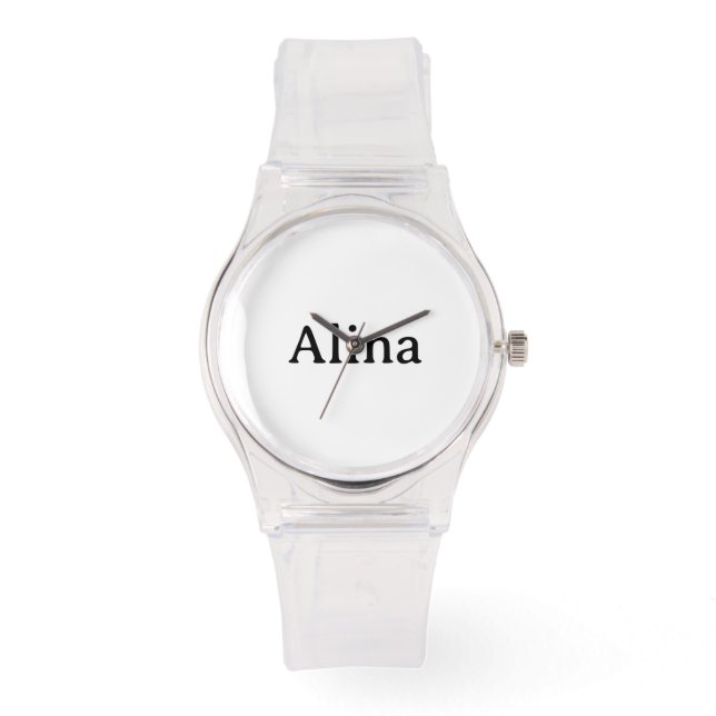 Reloj De Pulsera eliminar texto Correa de silicona transparente (Anverso)