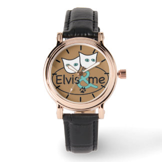 Reloj De Pulsera Elvis & Me Cappuccino Square Watch Black Leather