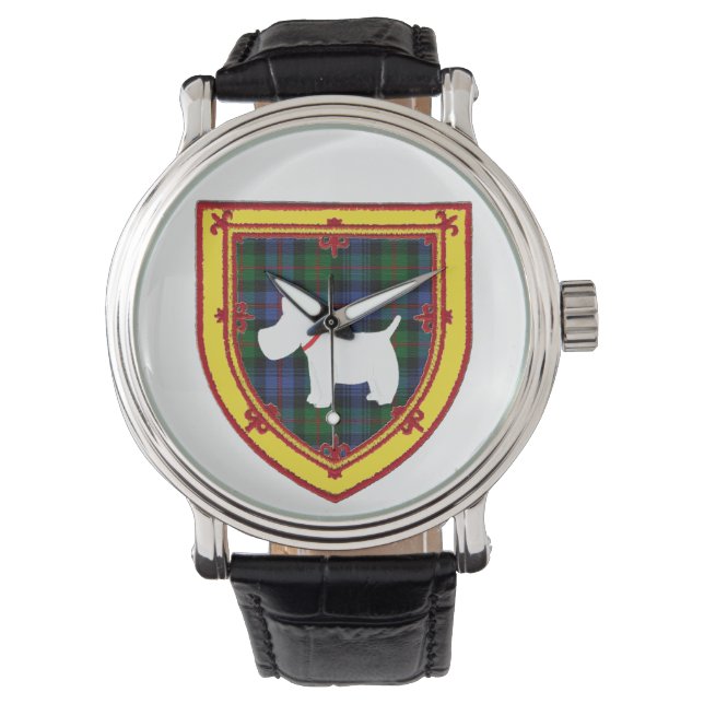Reloj De Pulsera Emblem Terrier de Escocia v5 (Anverso)