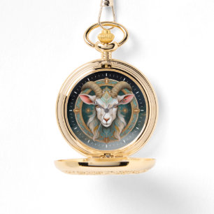 Reloj De Pulsera Emblema de Cabra de Fantasía RPG Grimmloch