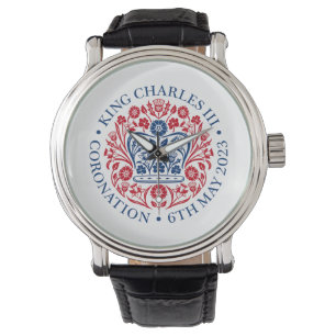 Reloj De Pulsera Emblema de coronación del Rey Carlos III, recuerdo