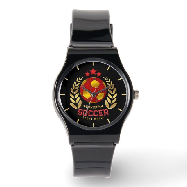 Reloj De Pulsera Emblema de estilo fútbol (Anverso)