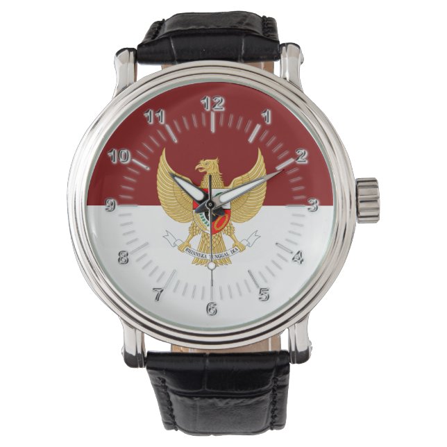 Reloj De Pulsera emblema de la bandera de Indonesia (Anverso)
