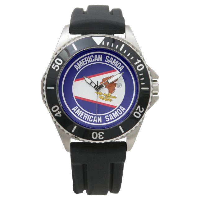 Reloj De Pulsera Emblema de la Ronda de Samoa Americana (Anverso)