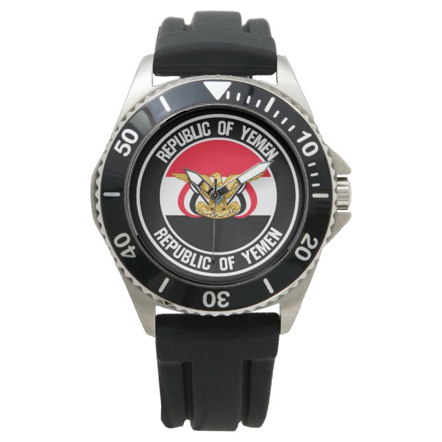 Reloj De Pulsera Emblema de la ronda de Yemen (Anverso)