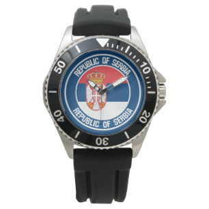 Reloj De Pulsera Emblema de la Ronda Serbia