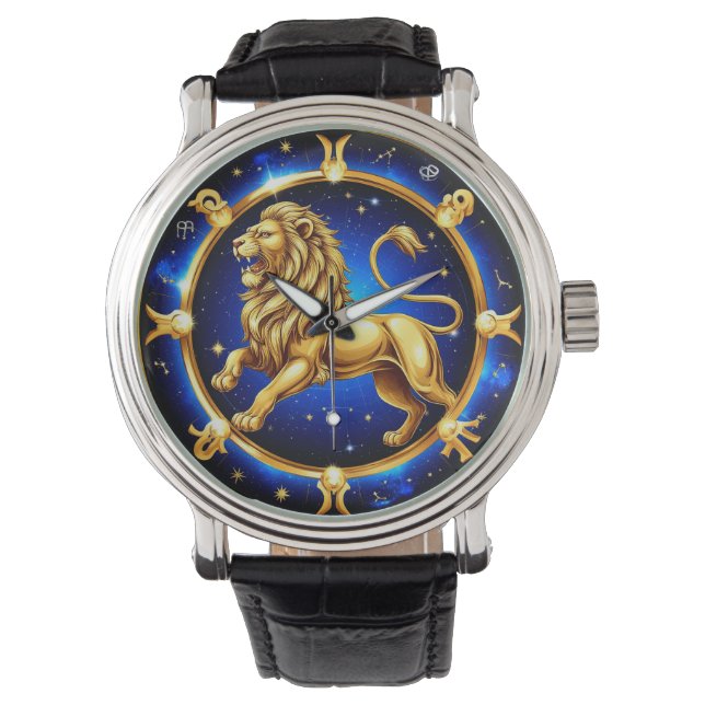 Reloj De Pulsera Emblema de Leo del Zodiaco (Anverso)