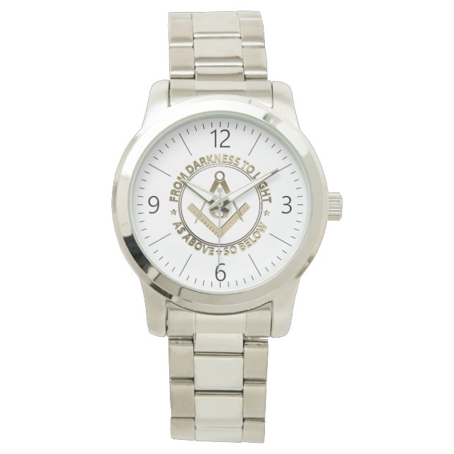 Reloj De Pulsera Emblema de masonería (Anverso)