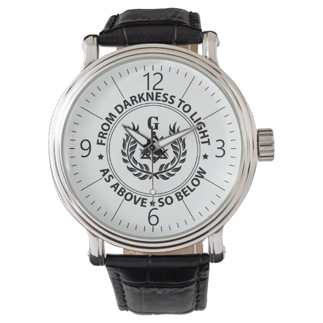 Reloj De Pulsera Emblema de masonería (Anverso)