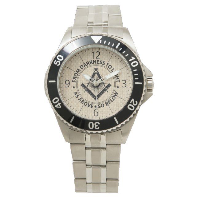 Reloj De Pulsera Emblema de masonería (Anverso)