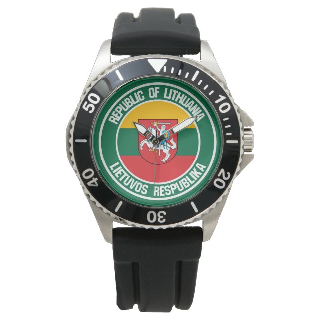 Reloj De Pulsera Emblema de Ronda de Lituania (Anverso)
