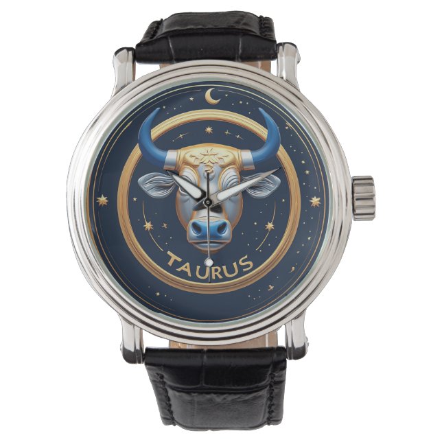 Reloj De Pulsera Emblema de Tauro con anillo de oro (Anverso)
