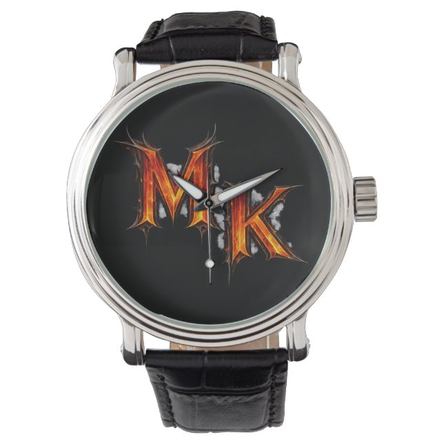 Reloj De Pulsera Emblema gótico infernal MK (Anverso)