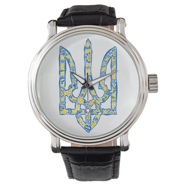 Reloj De Pulsera Emblema nacional ucraniano trident tryzub (Anverso)