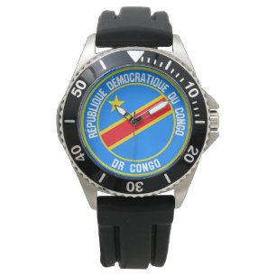 Reloj De Pulsera Emblema redondo de Congo