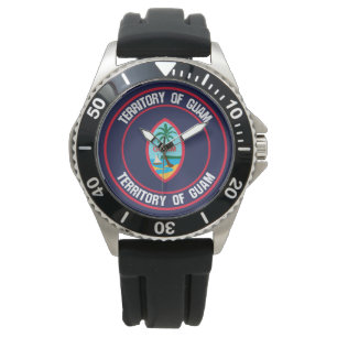 Reloj De Pulsera Emblema redondo de Guam