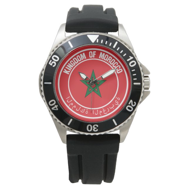Reloj De Pulsera Emblema redondo de Marruecos (Anverso)