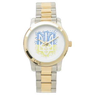 Reloj De Pulsera emblema ucraniano tridente tryzub dispersando cora