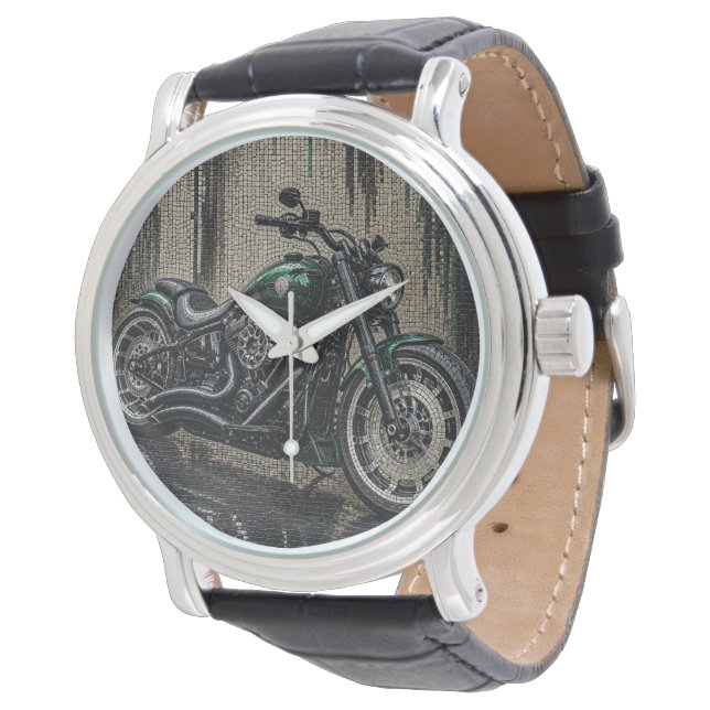 Reloj De Pulsera Emerald Custom Cruiser – Mosaico Micro 3D (Angular)
