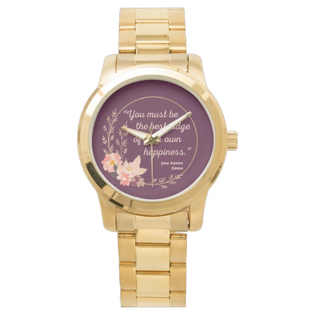 Reloj De Pulsera Emma De Jane Austen Cita I - Estilo Cuto (Anverso)