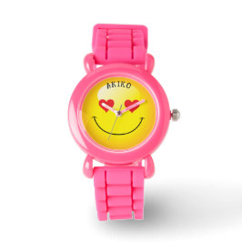 Reloj De Pulsera Emoji Amarilla Sonriente Cara Decora Kei
