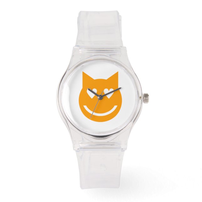 Reloj De Pulsera Emoji de ojos en forma de corazón (Anverso)