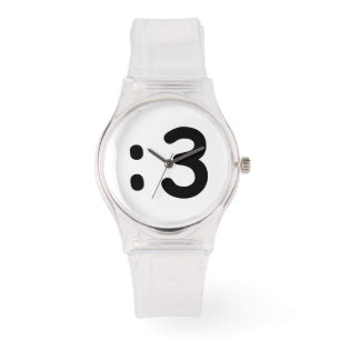 Reloj De Pulsera Emoticon cara de gato :3