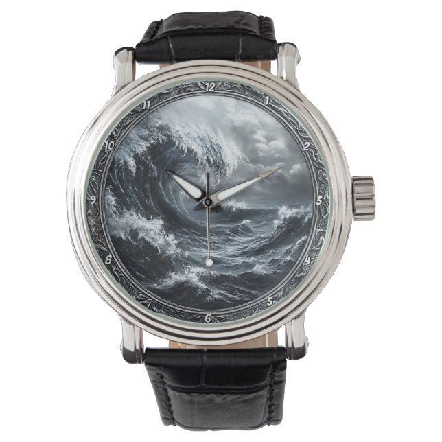 Reloj De Pulsera empest's Embrace" - Stormy Sea  (Anverso)