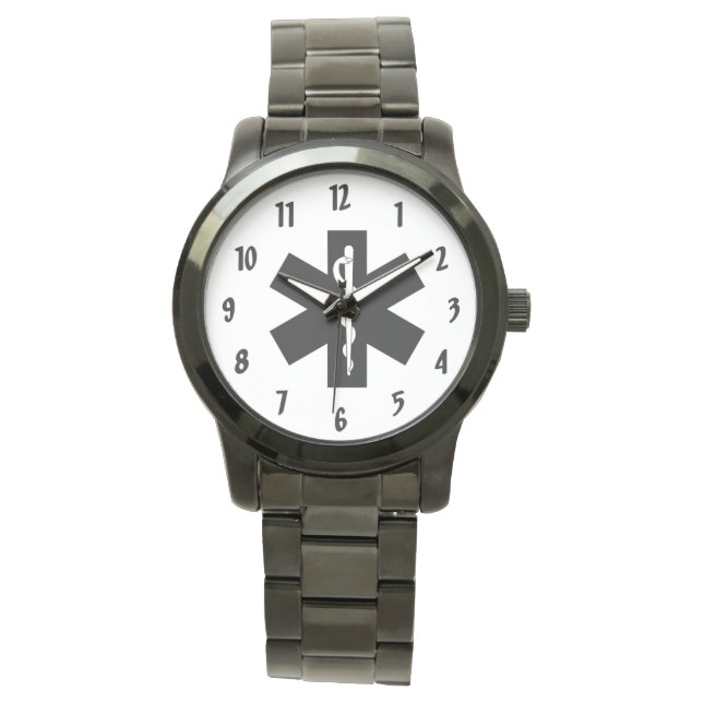 Reloj De Pulsera EMS EMT Estrella paramédica de rescate (Anverso)