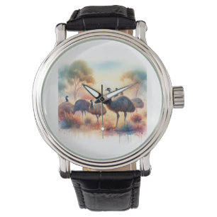 Reloj De Pulsera Emu Painting 040624AREF122 - Watercolor