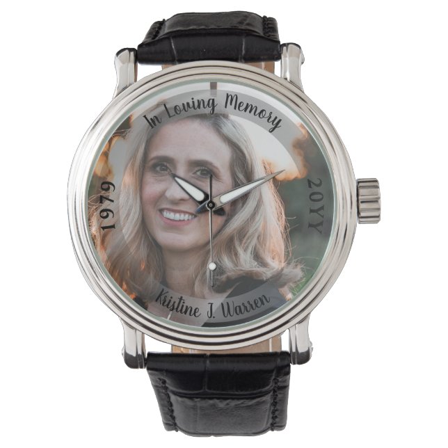 Reloj De Pulsera En la memoria amorosa Foto conmemorativa del nacim (Anverso)