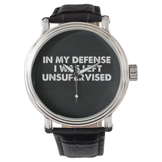 Reloj De Pulsera En Mi Defensa Me Dejaron Sin Supervisión (Anverso)