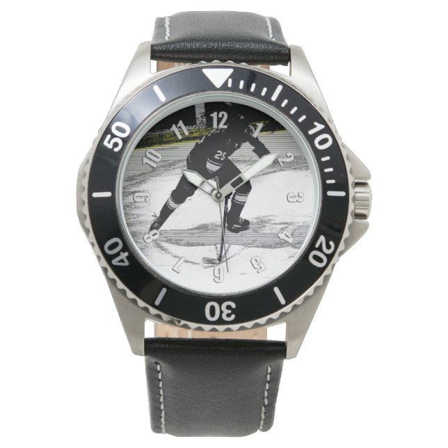 Reloj De Pulsera En movimiento - Jugador de hockey (Anverso)