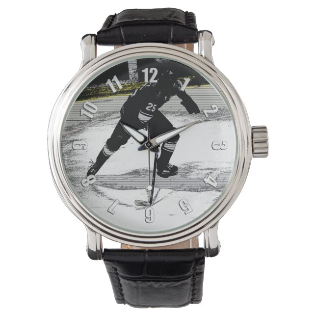 Reloj De Pulsera En movimiento - Jugador de hockey (Anverso)